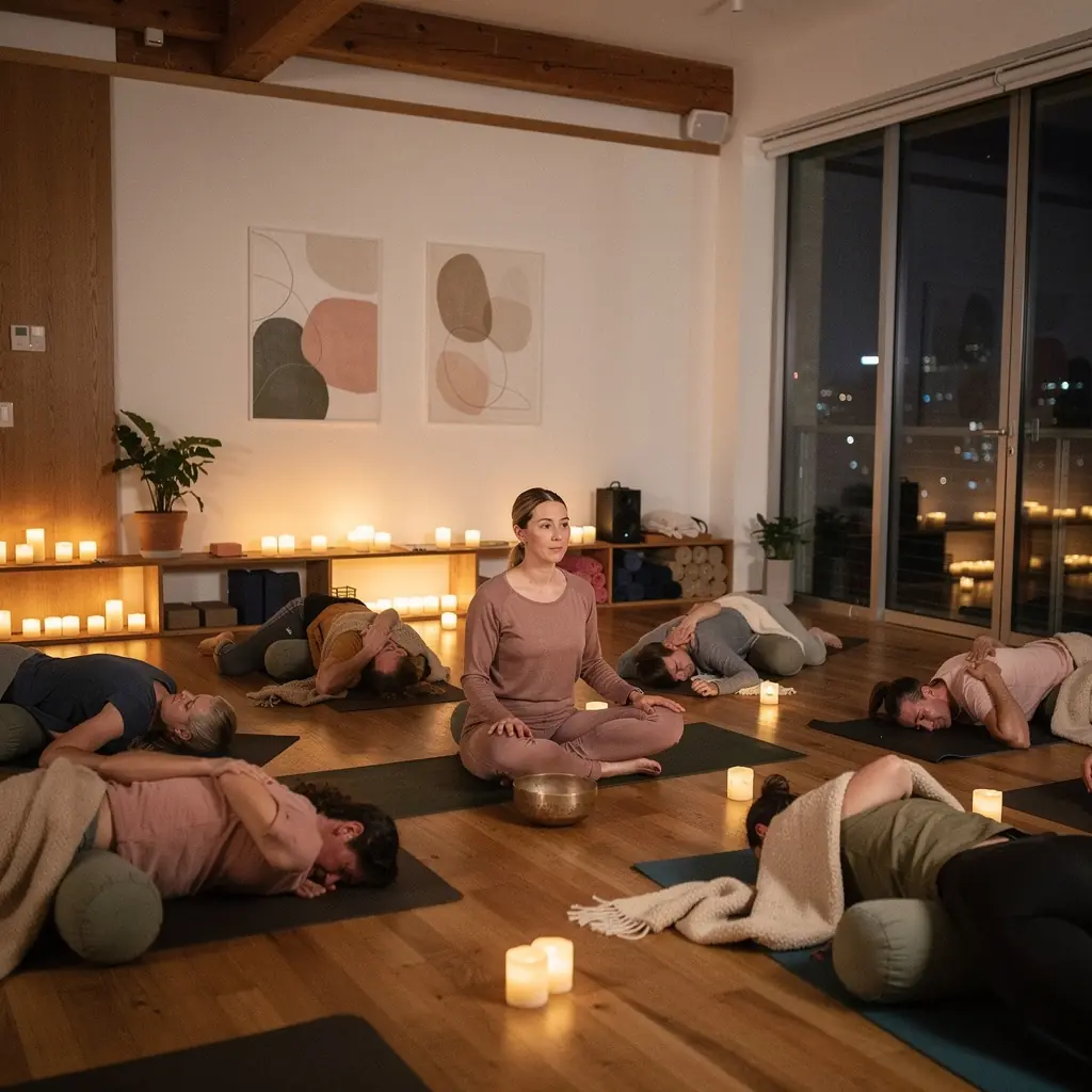 Ένας εκπαιδευτής που καθοδηγεί μαθητές σε ασκήσεις ενδυνάμωσης.